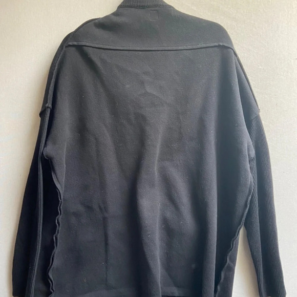 LUXE by Priv long sleeve button big collar oversized cardigan jacket Sz M - Picture 4 of 11